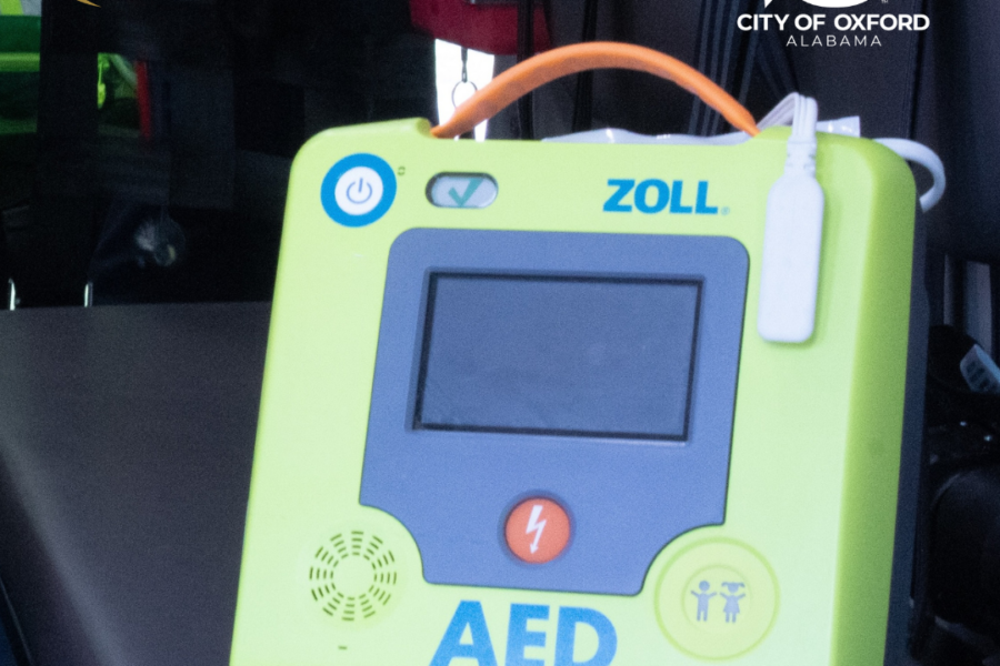 ZOLL AED, City of Oxford Logo and Oxford Health Systems Paramedics